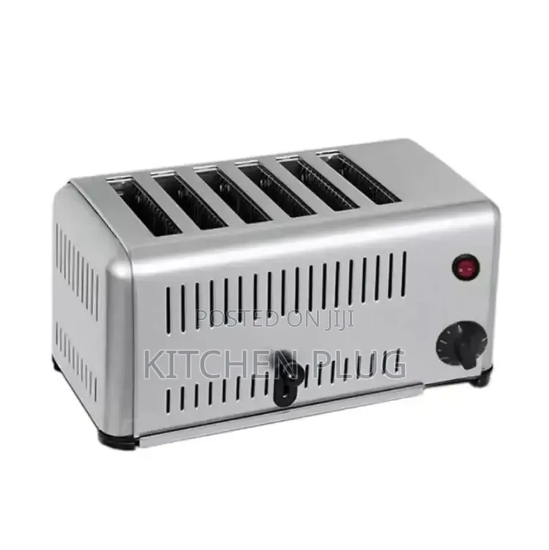 6-Slice Stainless Steel Industrial Bread Toaster,