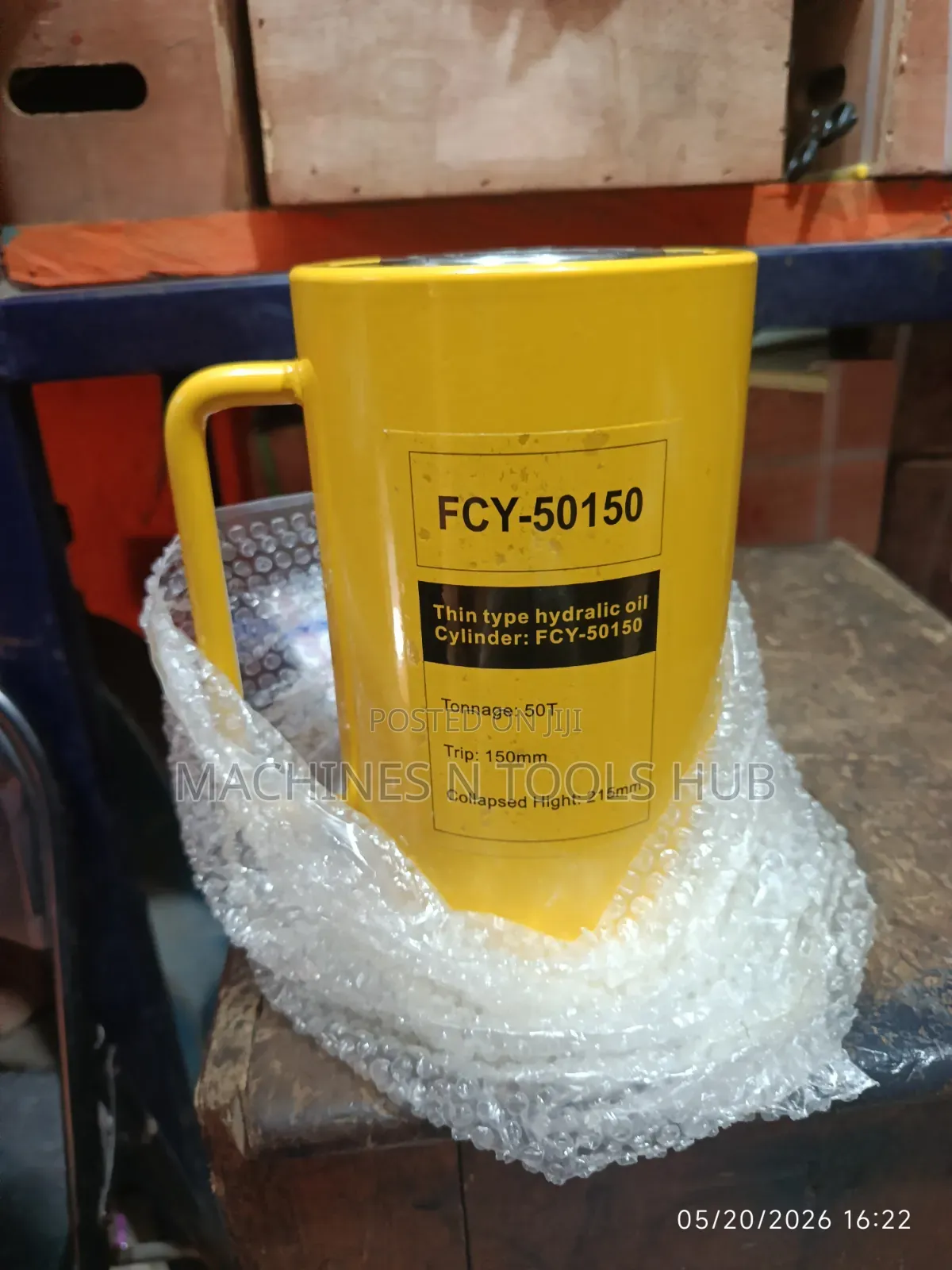 50 Ton × 150mm Stroke Thin Type Hydraulic Cylinder Jack