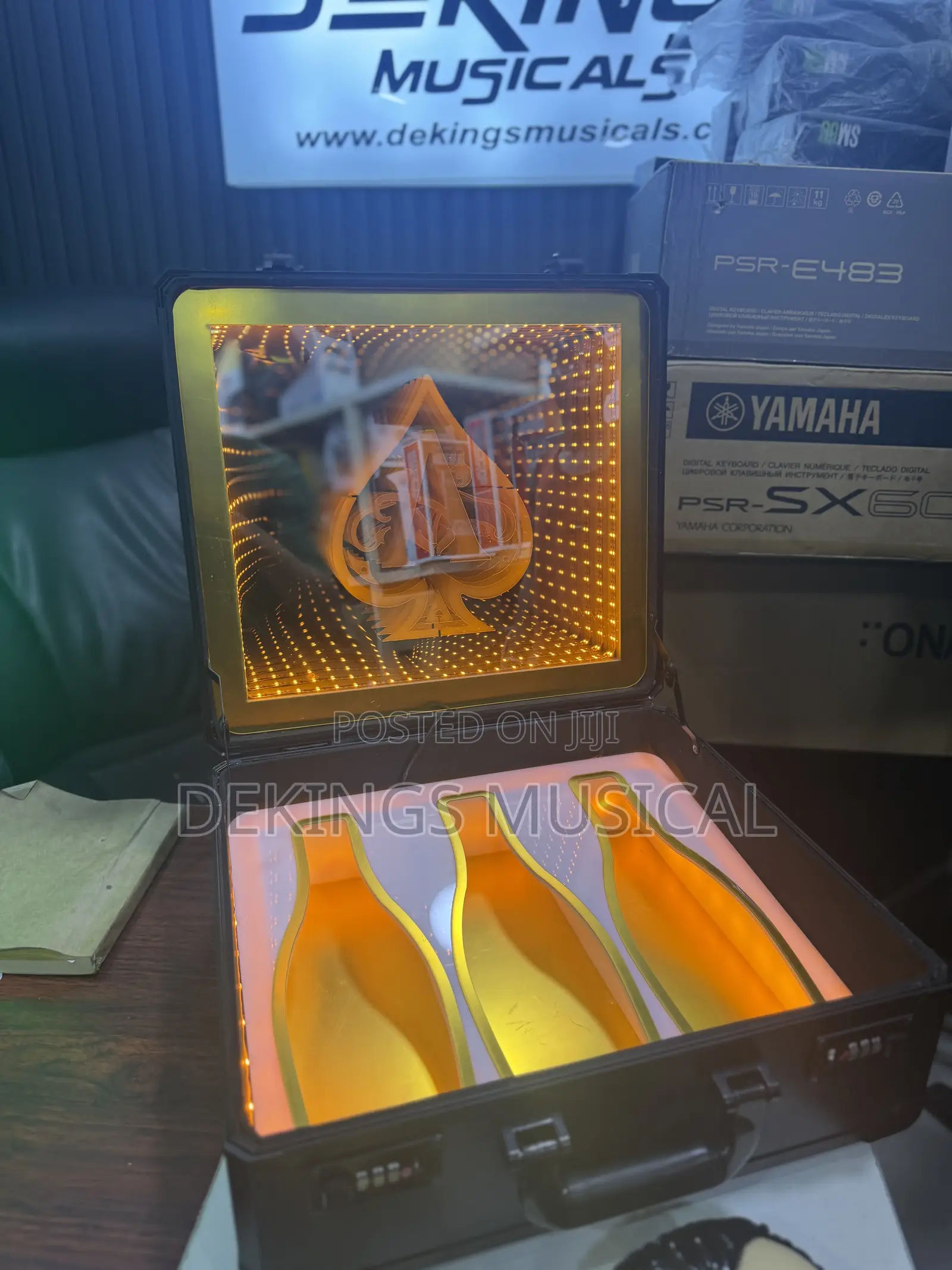 3 Bottle Ace Of Spade Casket Blotter Presenter Glorifier