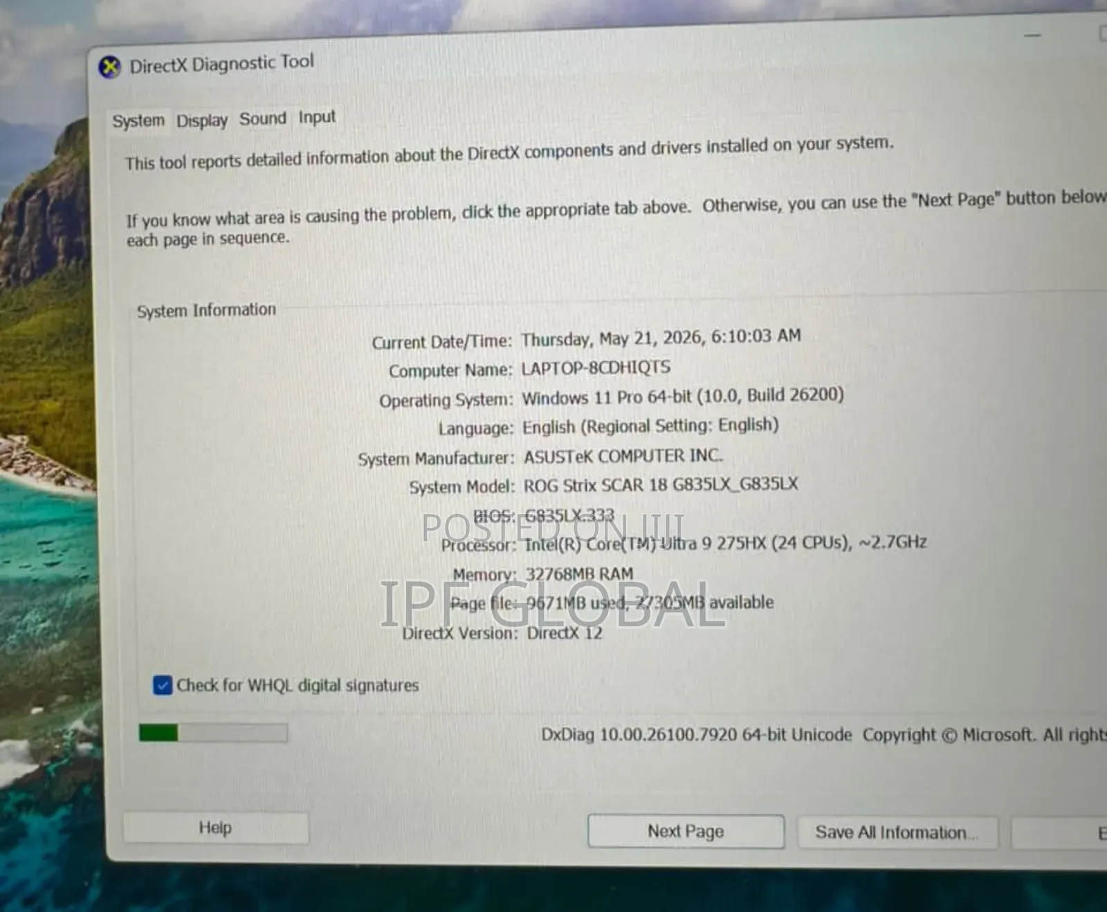 New Laptop Asus 32GB Intel Core Ultra 9 SSD 2T