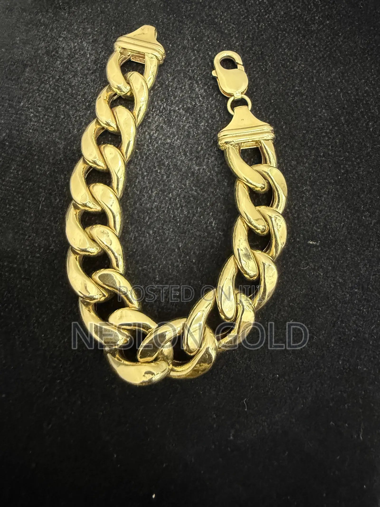 Pure Italy 750 Tested 18karat Solid Gold Cuban Bracelet