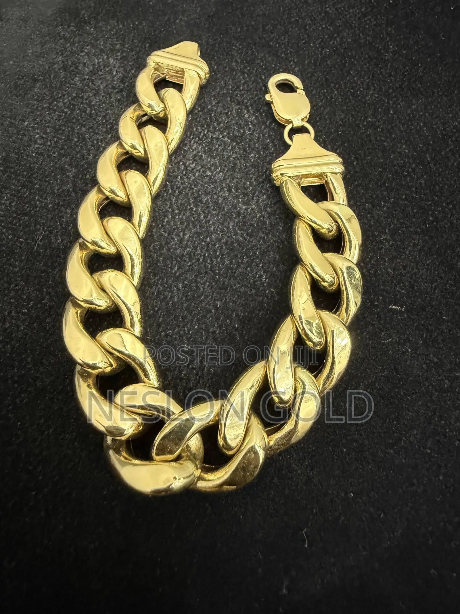 Pure Italy 750 Tested 18karat Solid Gold Cuban Bracelet
