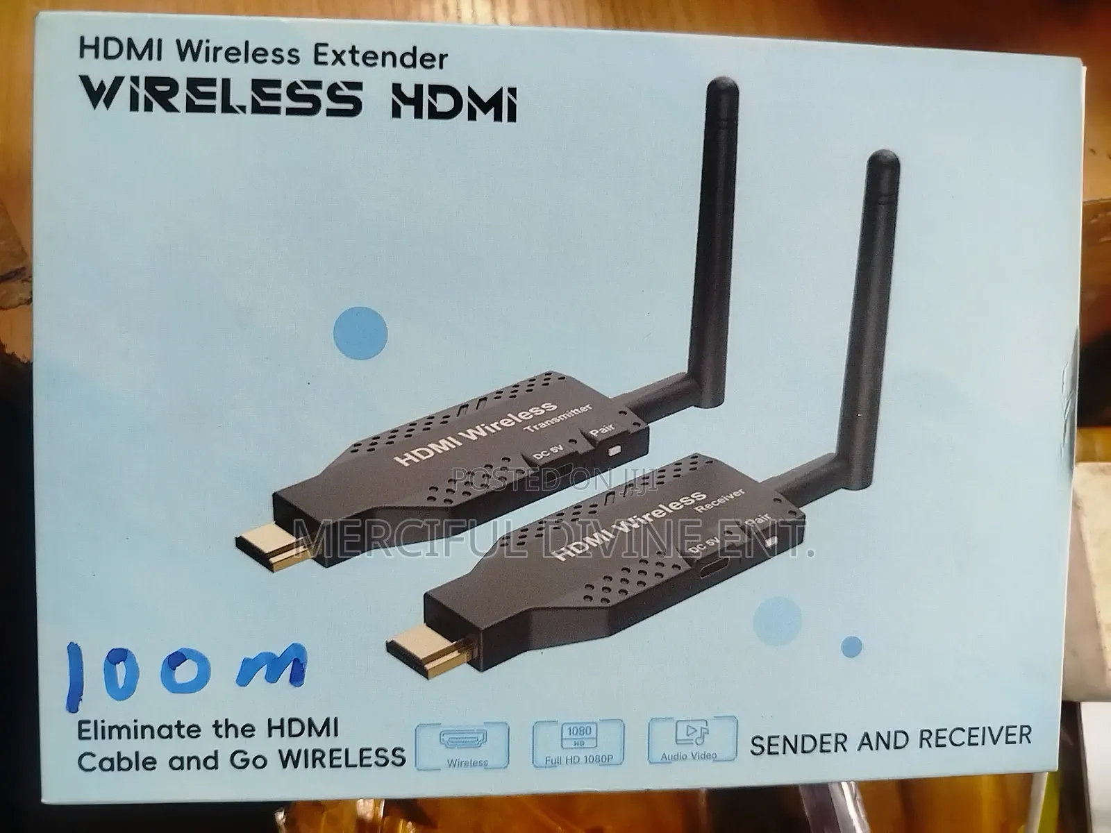 Hdmi Wireless Extender 100m Sender/Receiver