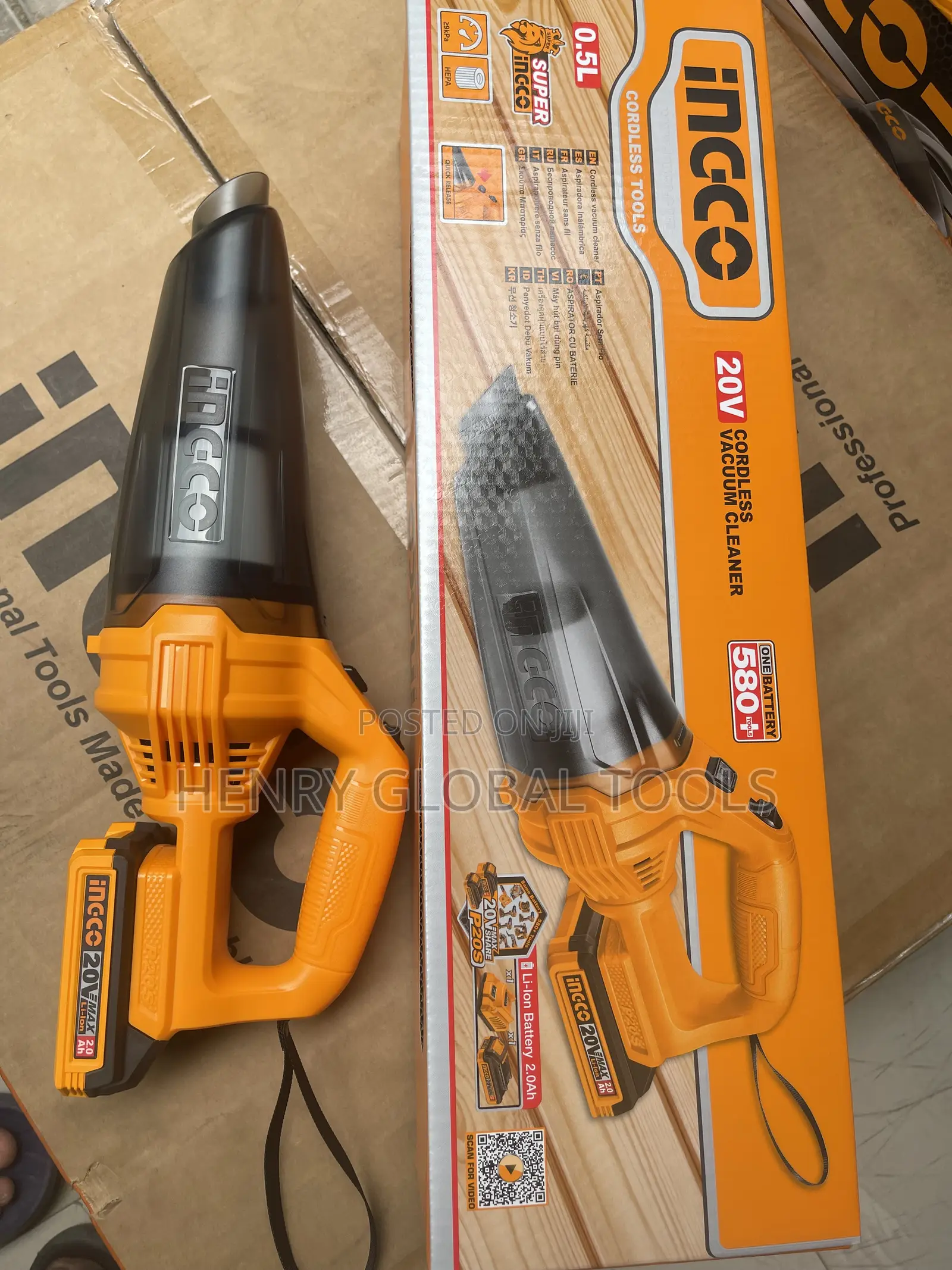 20v Ingco Car Battery Operated Vacuum Cleaner