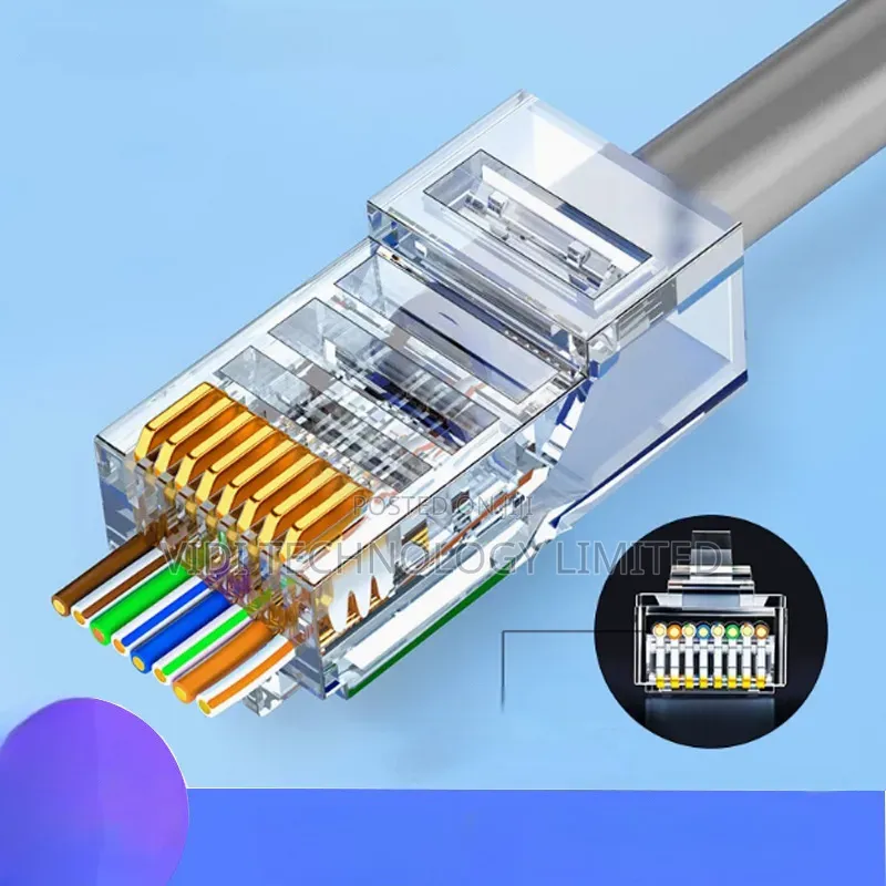 Cat6 Cat7 Pass-Through Shielded Rj45 Connectors