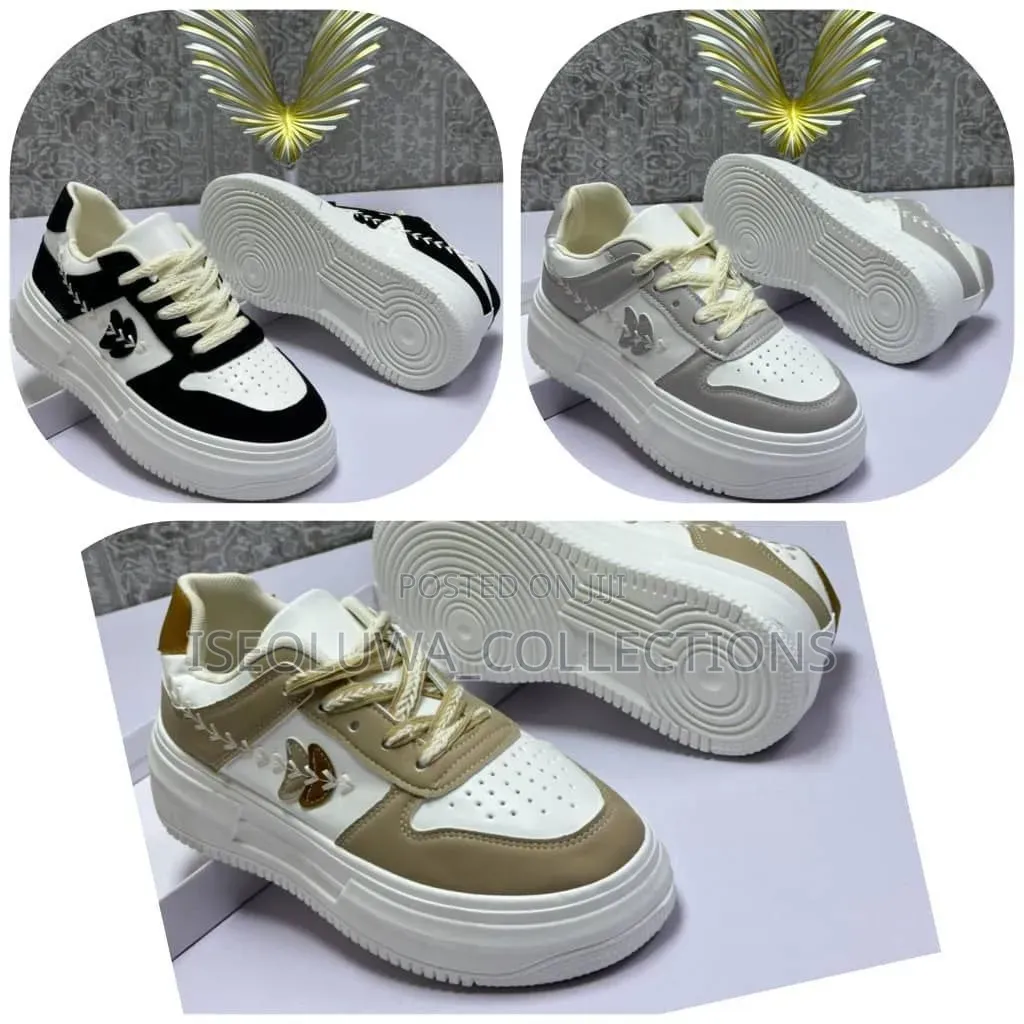 Thick Sole Lace-Up Sneakers