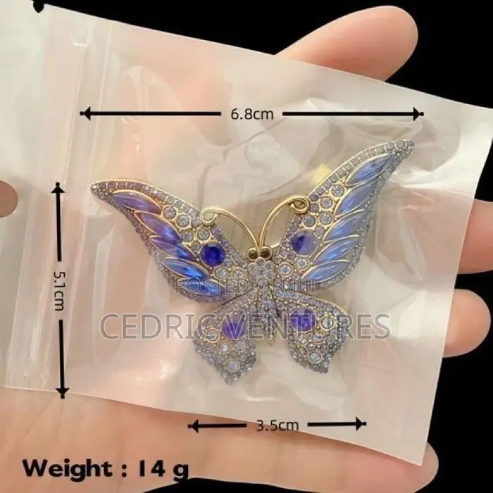 Rhinestone Butterfly Brooch Handset Stones For Women