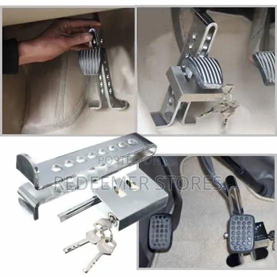 Car Anti Theft Brake Clutch Pedal Lock Adjustable Security Device