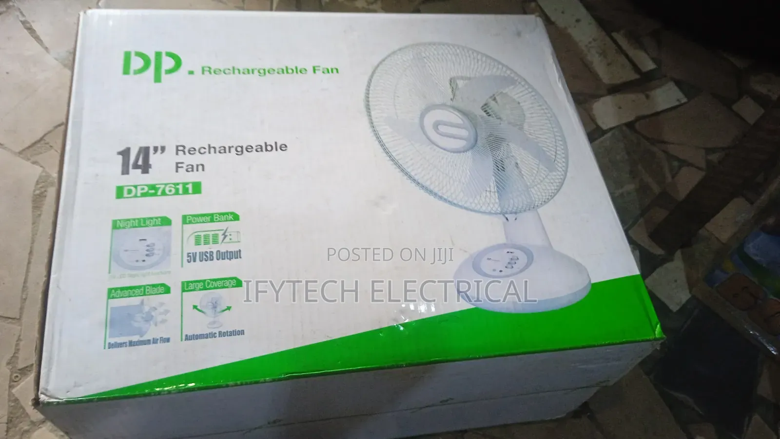 Dp 14in Rechargeable Fan