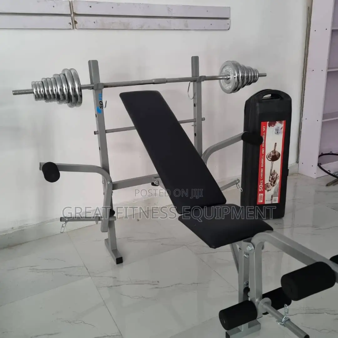 Weight Lifting Bench and 50kg Weight Box