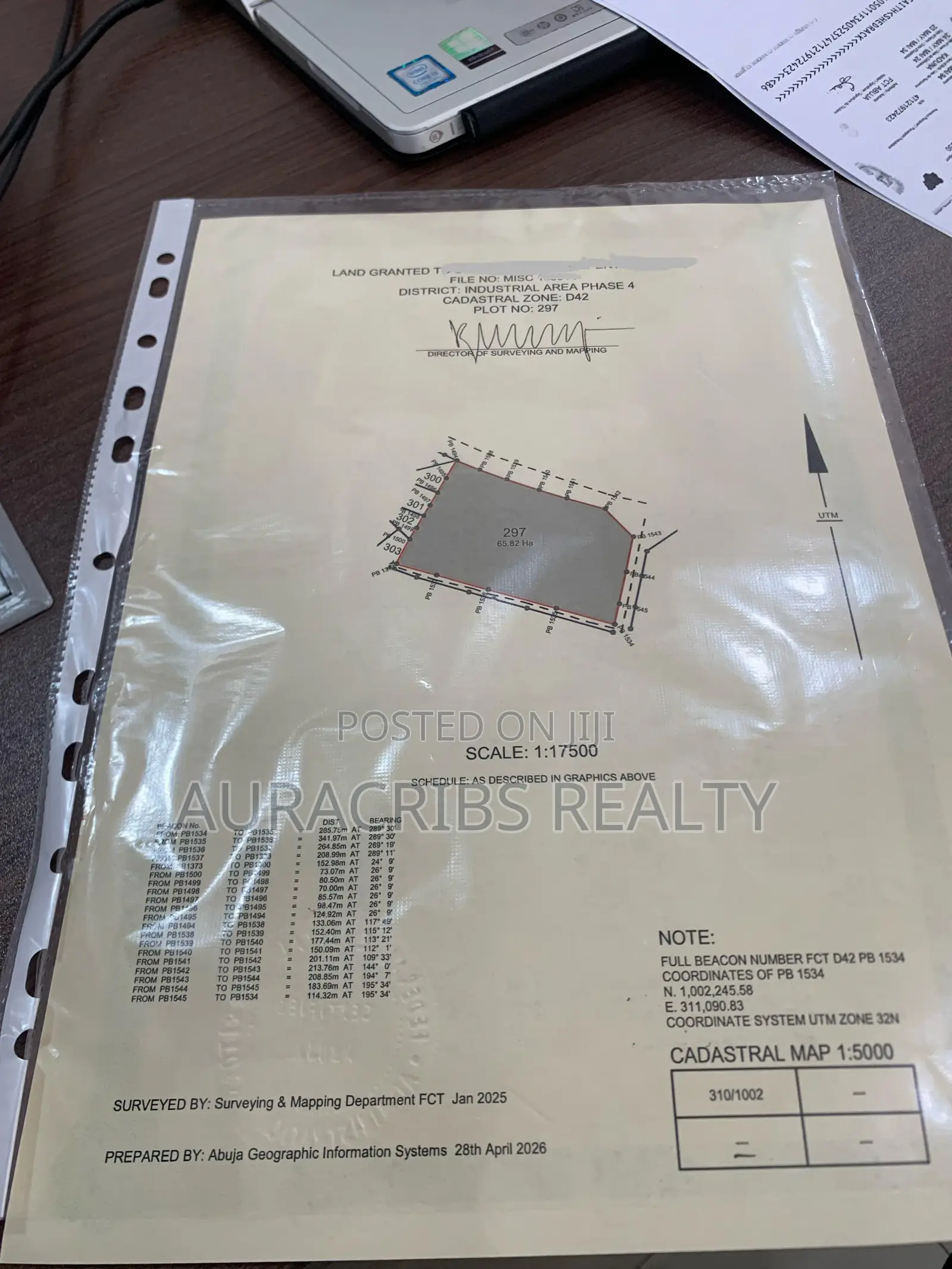 Cadastral D92 Plot 297 Idu Industrial Layout FCT Abuja