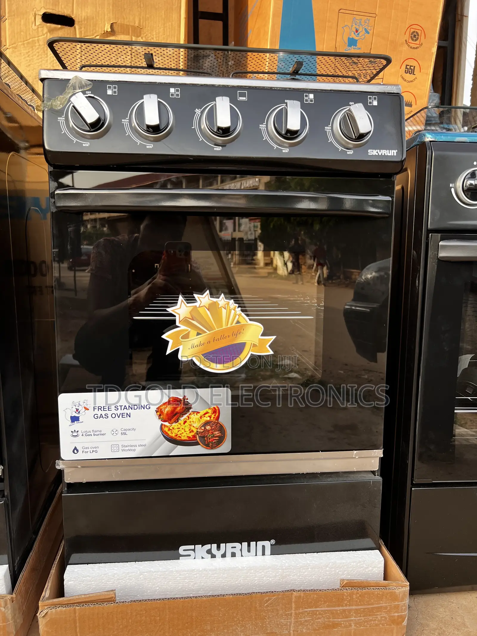 Skyrun Gas Cooker 4 Burner All Gas