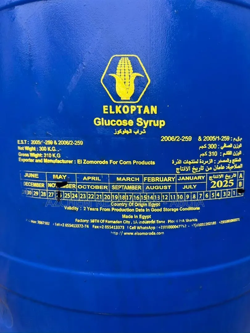 Glucose Syrup – 300kg Food Grade Drum