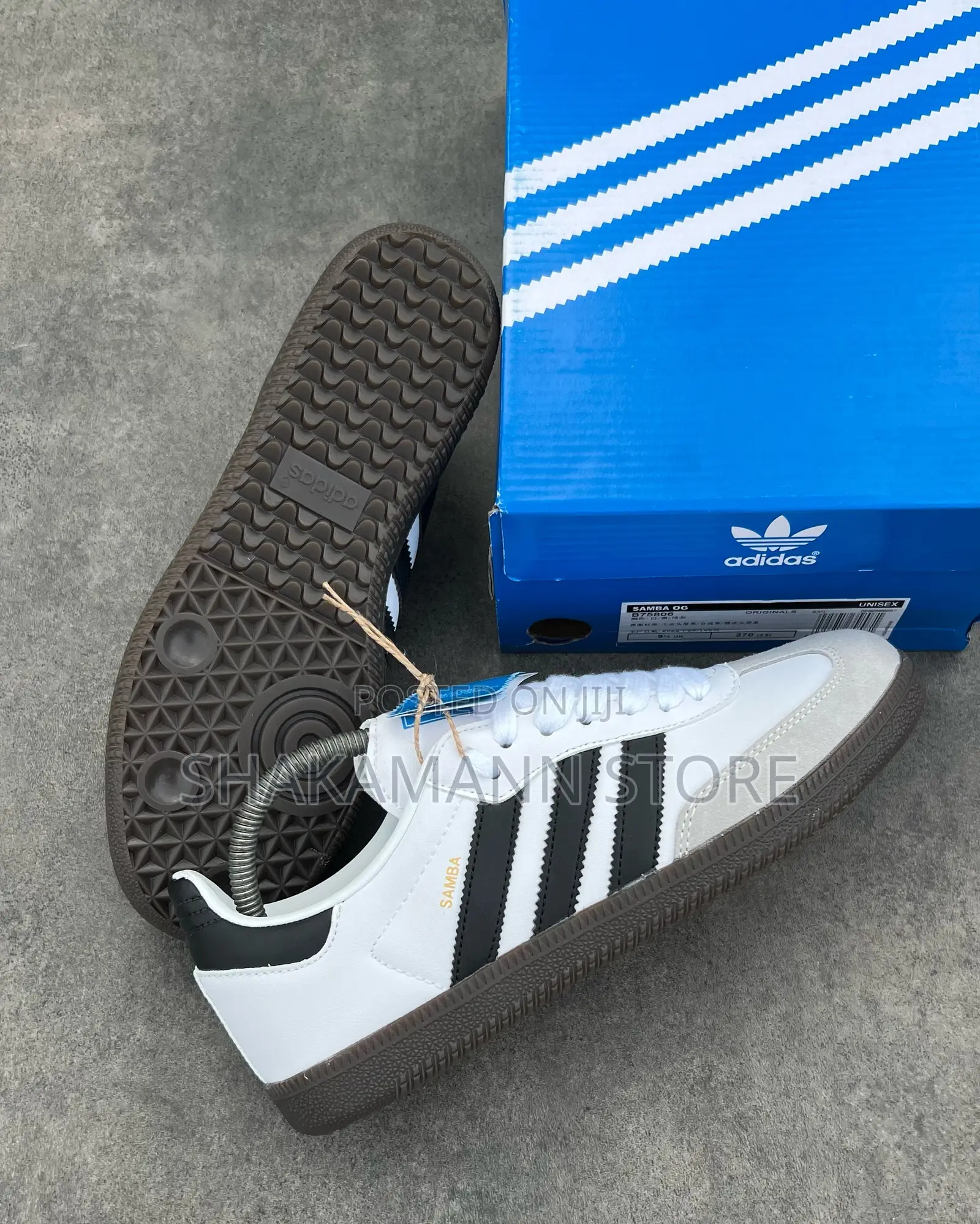 Original Adidas Samba Triple White and Three Stripes Blacl