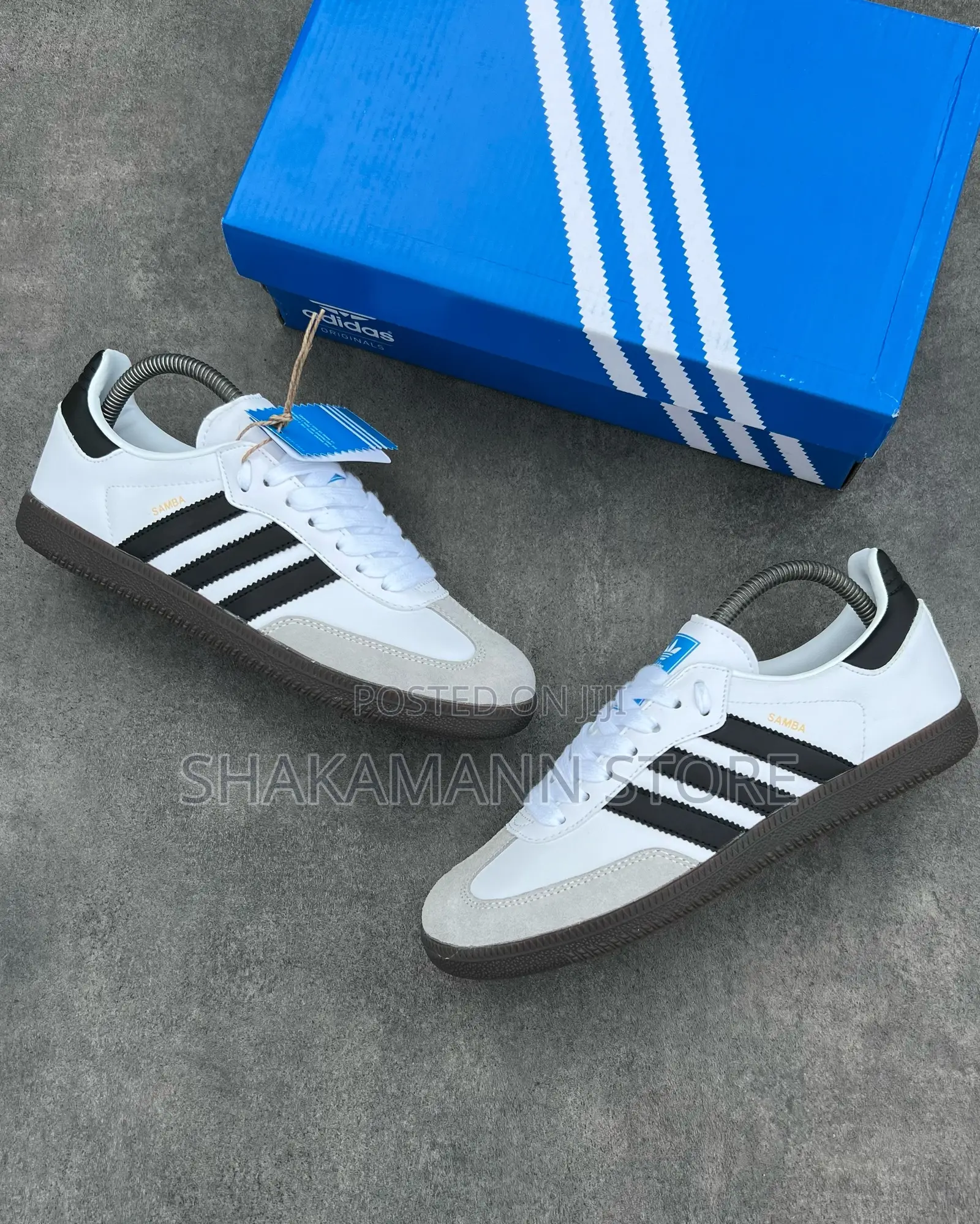 Original Adidas Samba Triple White and Three Stripes Blacl