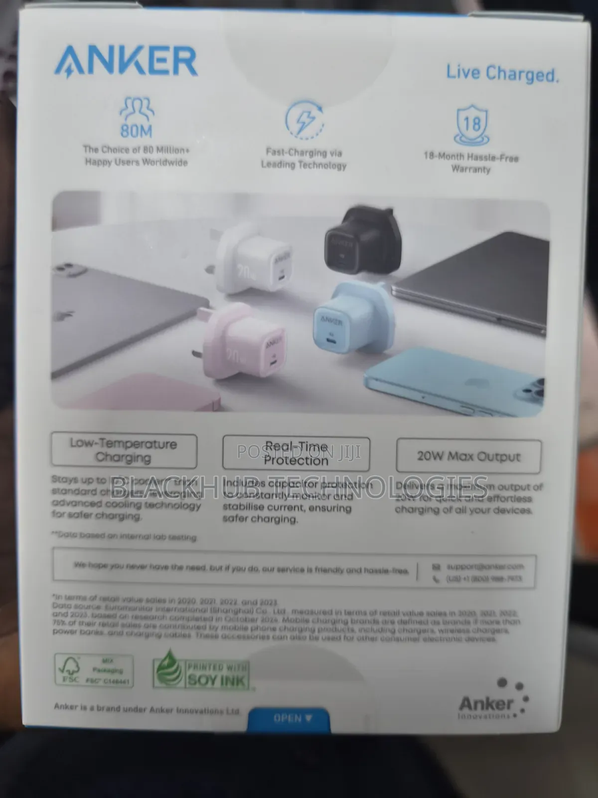 Anker Zolo Fast Charging 20w Pd 3.0, Stylish Design
