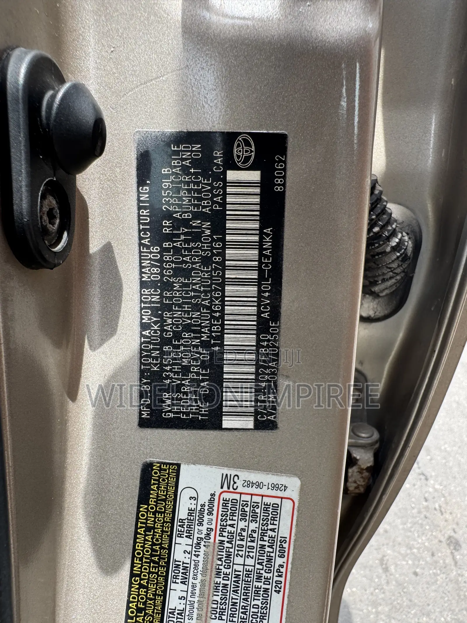 Toyota Camry LE 4dr Sedan (2.4L 4cyl 5A) 2008 Gold