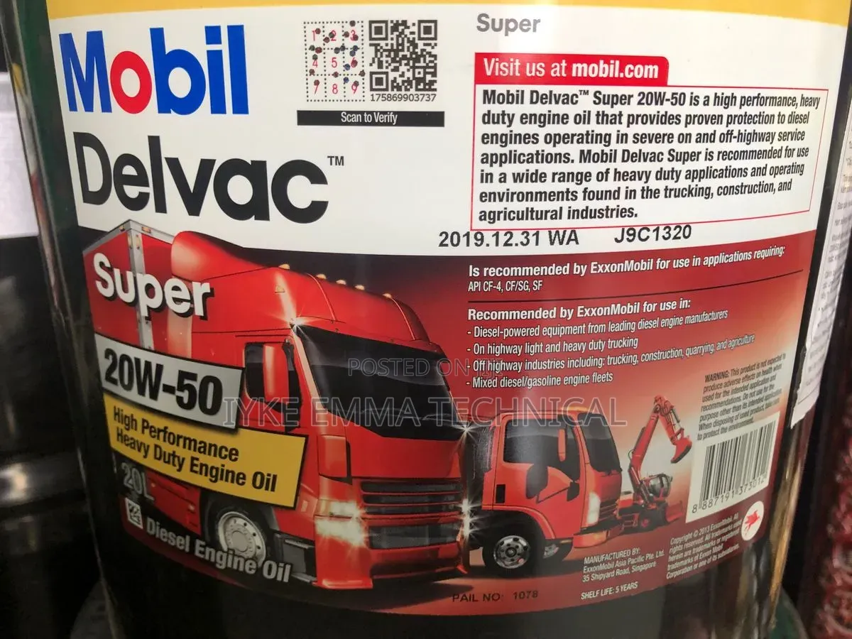 Mobil Delvac Super 20w-50 Diesel Engine Oil
