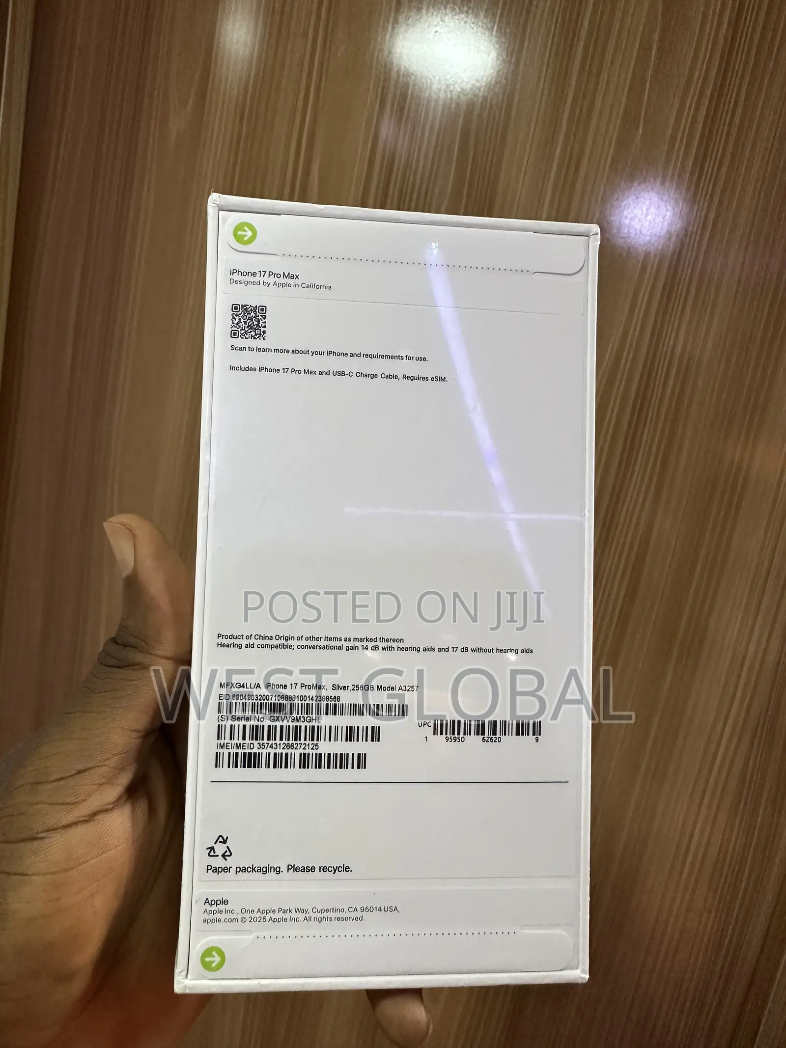 New Apple iPhone 17 Pro Max 256 GB Silver