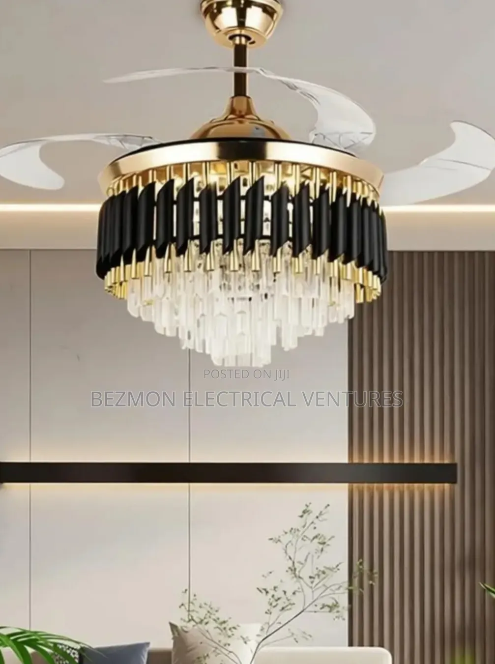 Interior Fan Chandelier Available for Sale