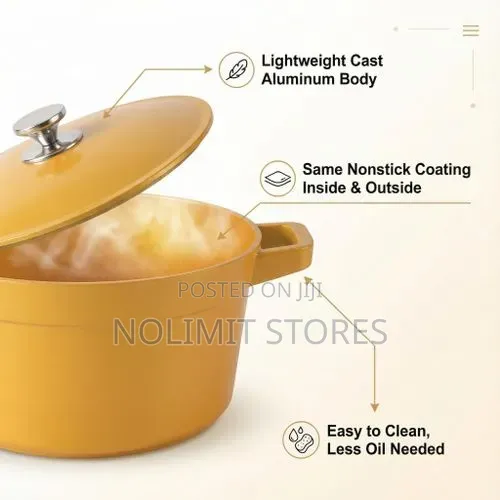 8 Piece Cast Aluminum Non Stick Cookware Set With Lids