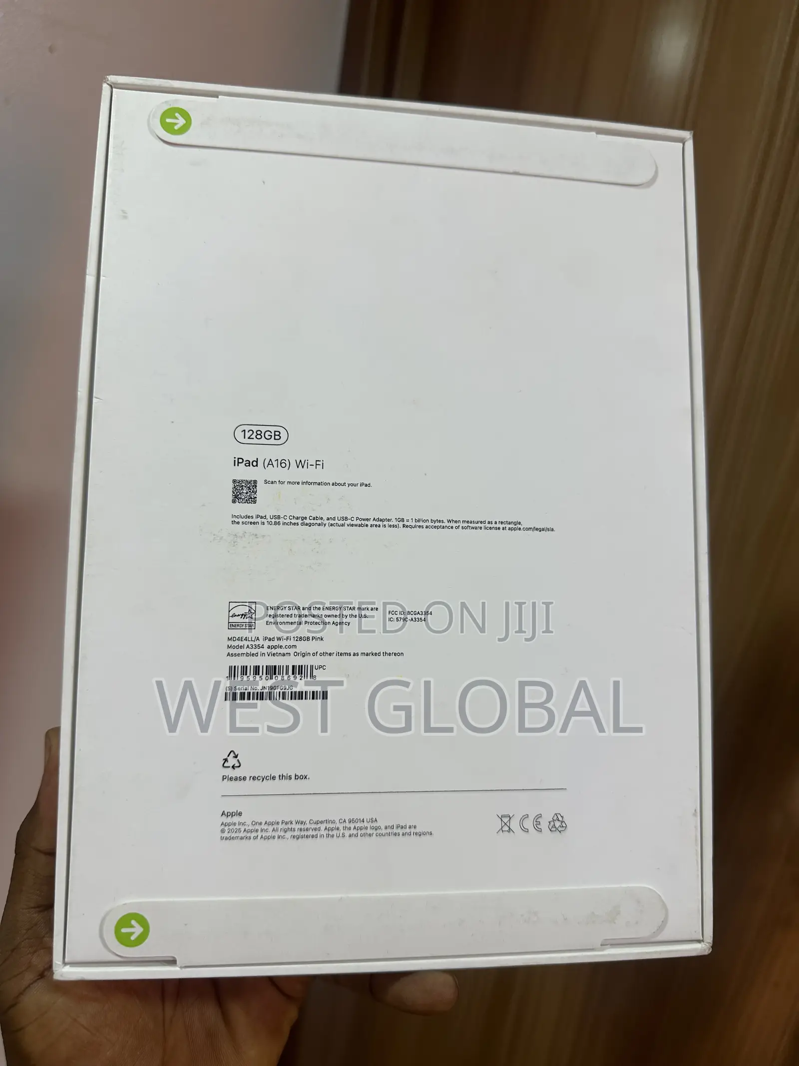 New Apple iPad (2025) 128 GB Pink