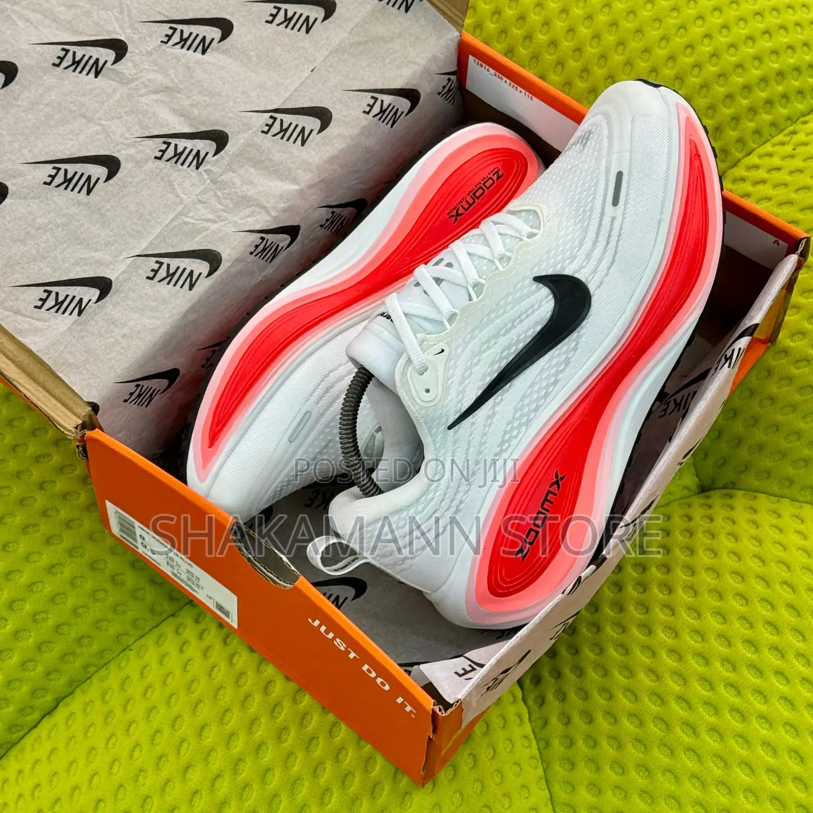 Original Air Max Vomero White and Orange Sole