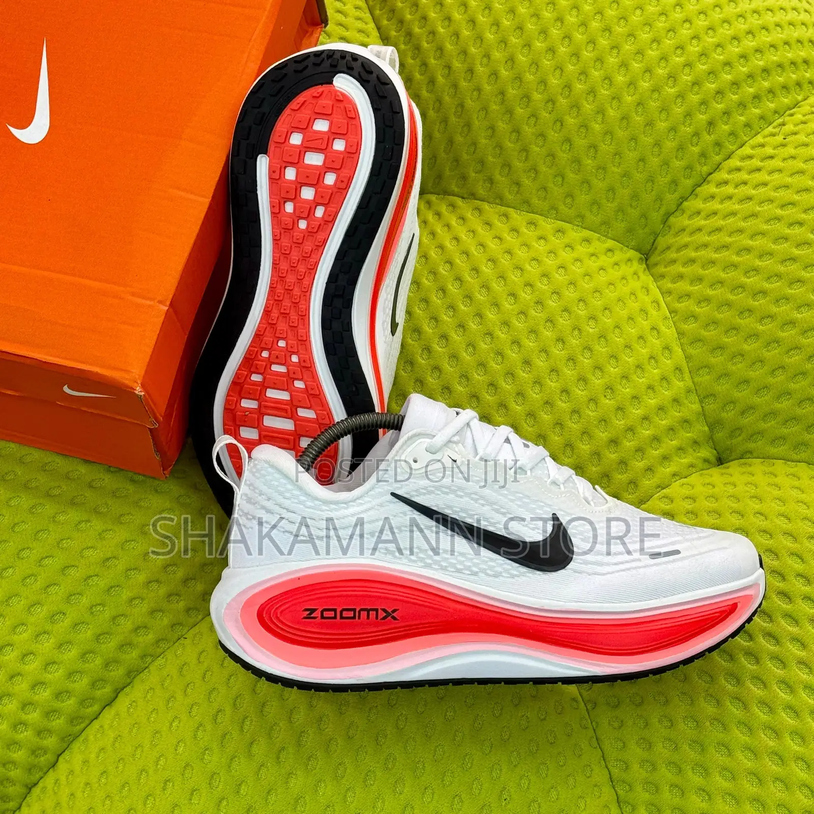 Original Air Max Vomero White and Orange Sole