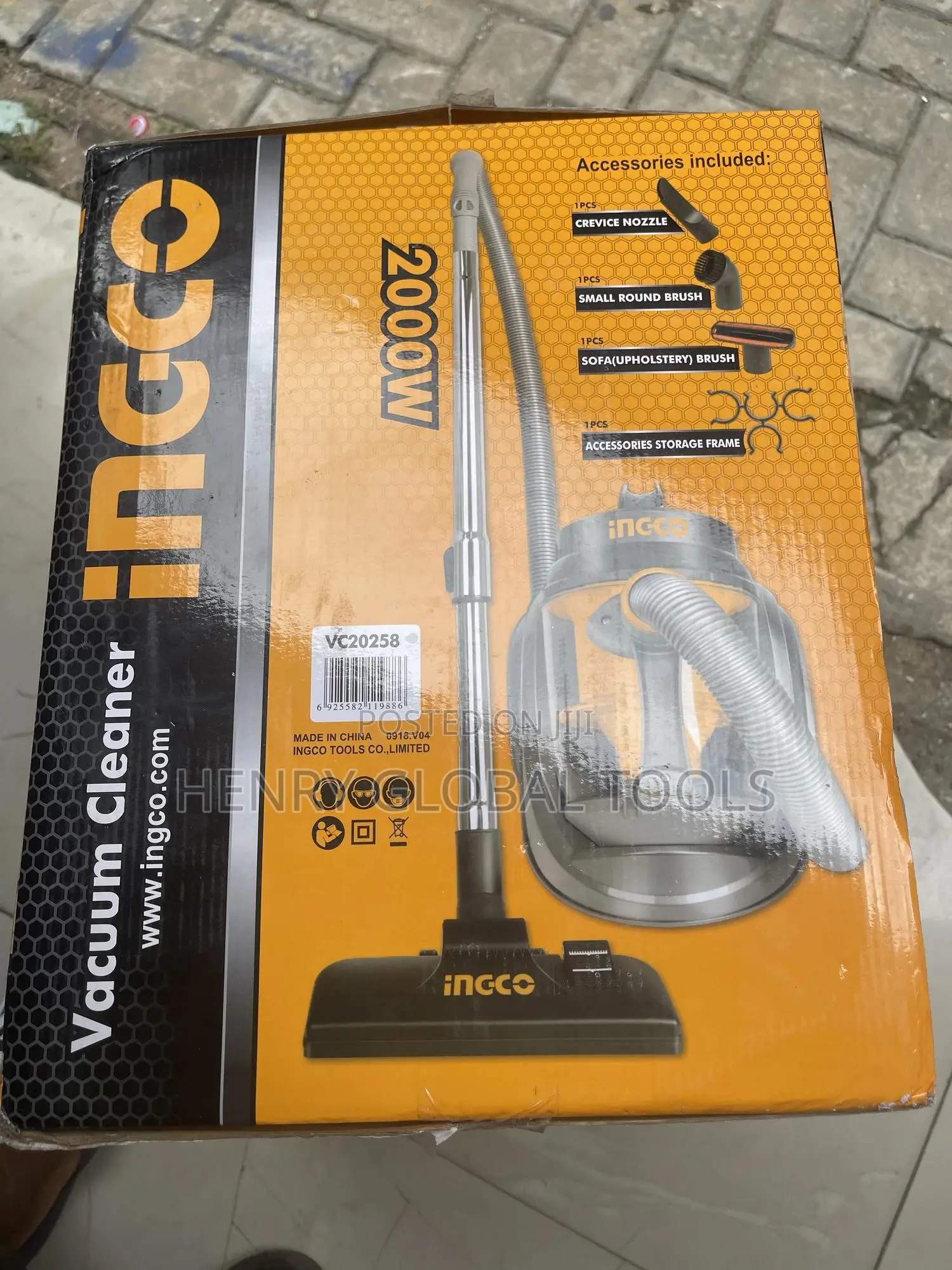 2000w Ingco Electric Industrial Vacuum Cleaner Machine