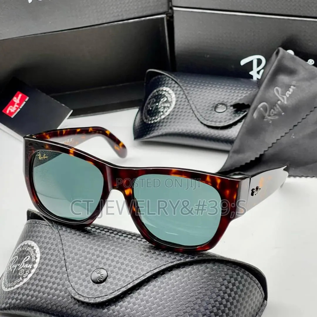 Quality Ray-Ban Tortoise/Black Sunglasses, Full Box Set, Uv Protection