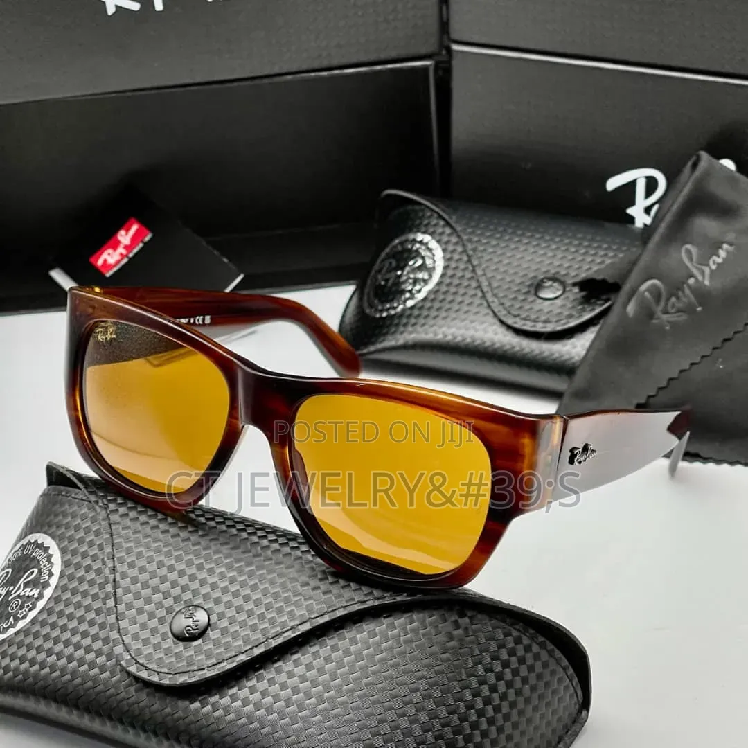 Quality Ray-Ban Tortoise/Black Sunglasses, Full Box Set, Uv Protection