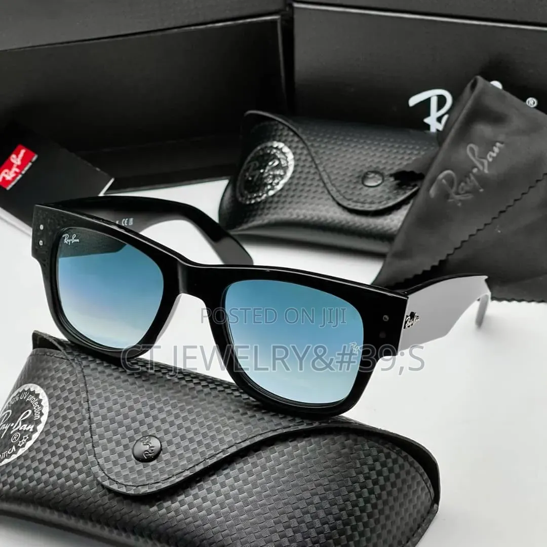 Luxury Ray-Ban Style Sunglasses Blue Gradient Lens, Uv Protection