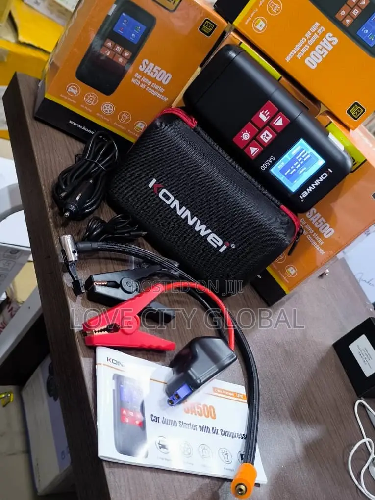 Konnwei Sa500 Carjump Starter With Air Compressor Power Bank Led Lamp