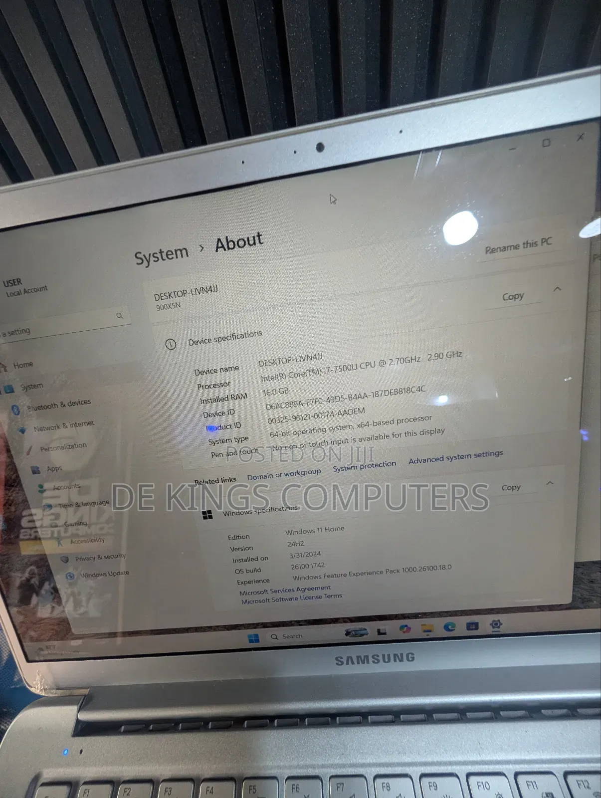 Laptop Samsung 16GB Intel Core i7 SSD 256GB