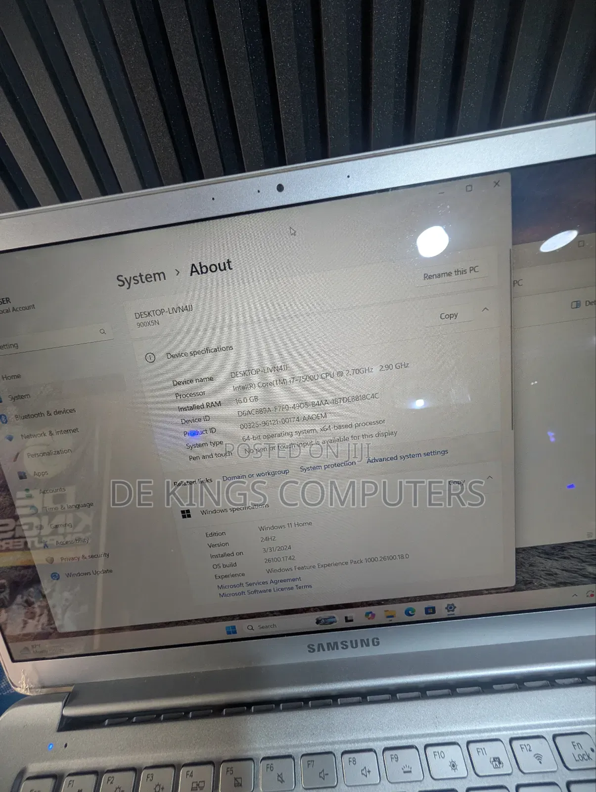 Laptop Samsung 16GB Intel Core i7 SSD 256GB