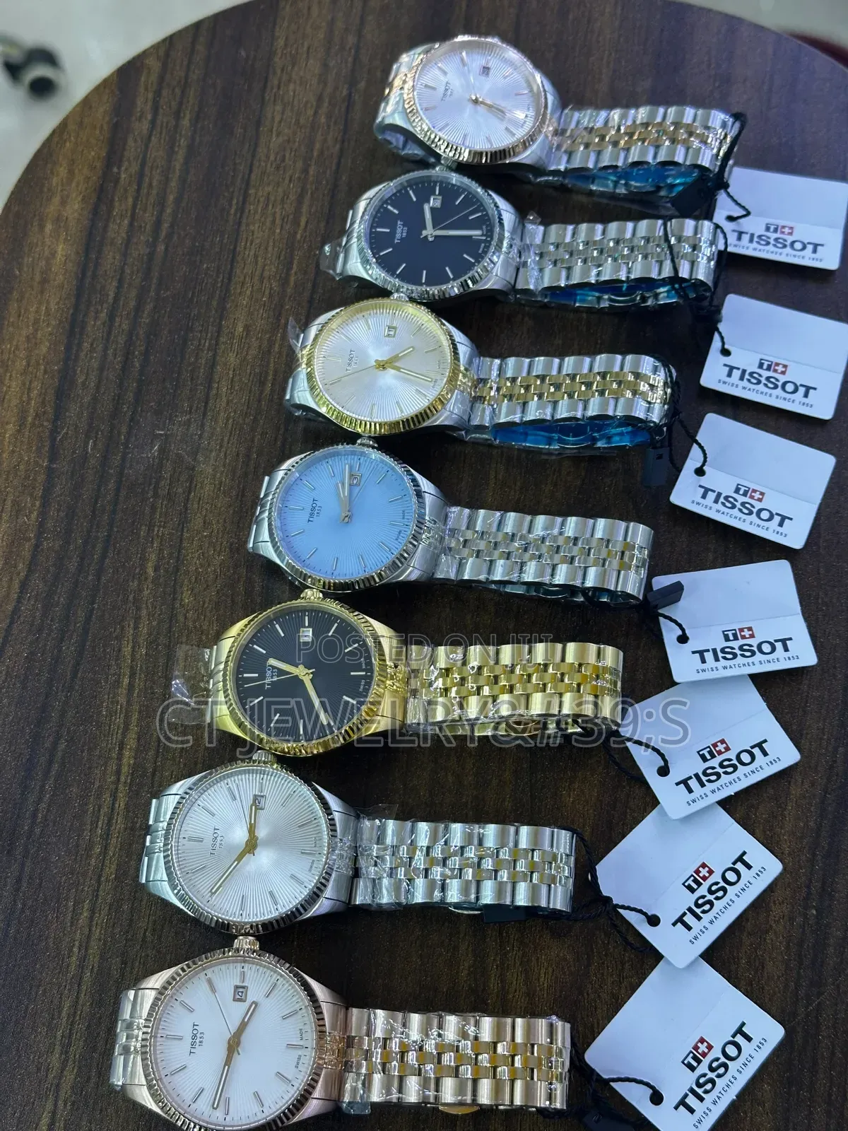 Tissot Style Two-Tone Watch Silver Gold, Date, Luxury Women's Watch