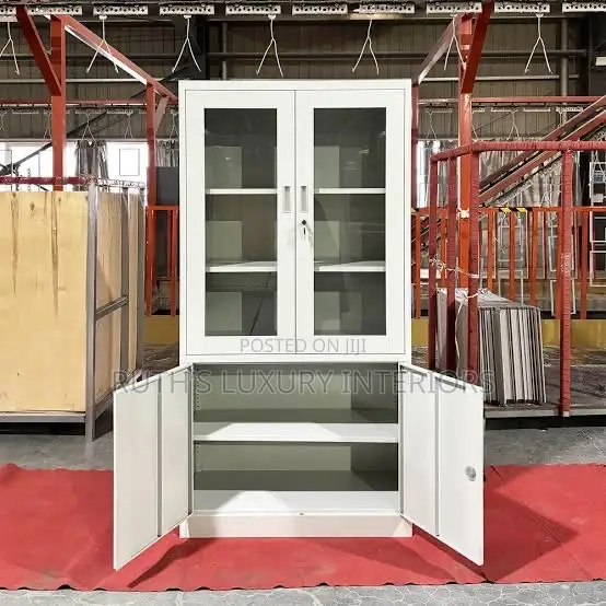New Modern Half Glass Door and Metal File Cabinet Furniture