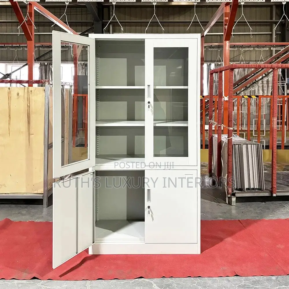 New Modern Half Glass Door and Metal File Cabinet Furniture