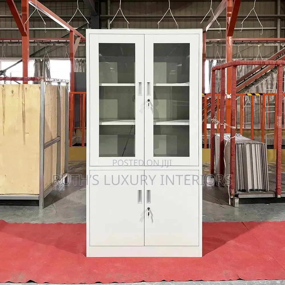 New Modern Half Glass Door and Metal File Cabinet Furniture