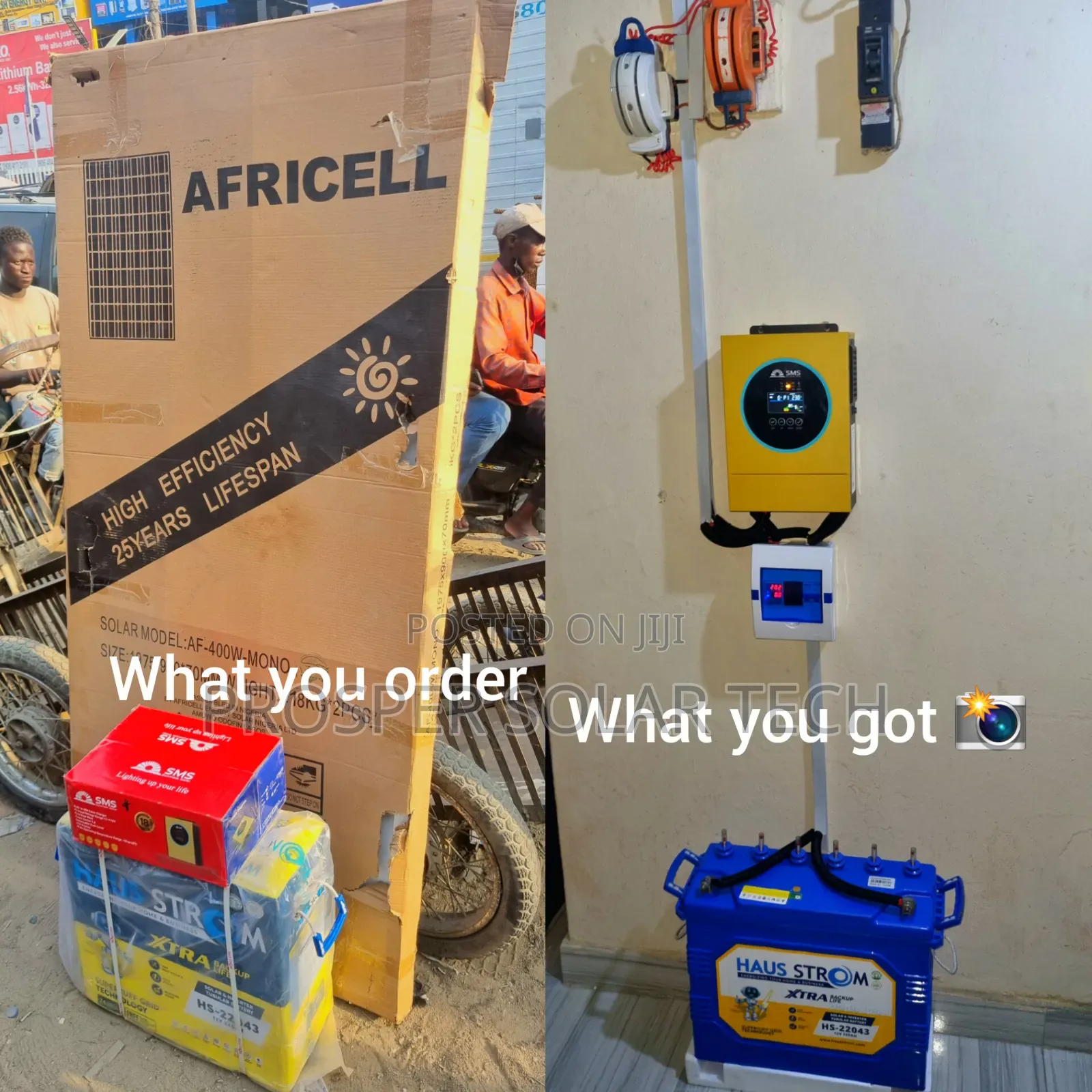 1.2kva Hybrid Inverter Setup With 220ah Tubular Battery