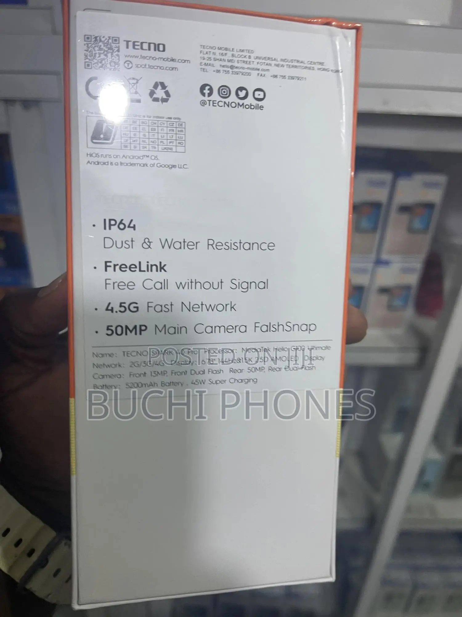 New Tecno Spark 40 Pro 256 GB Black