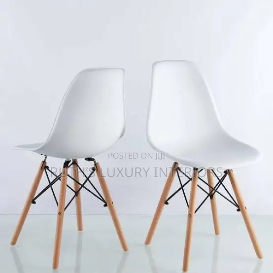 Set of 2 Modern Plastic Dining or Restaurant Chairs Furniture