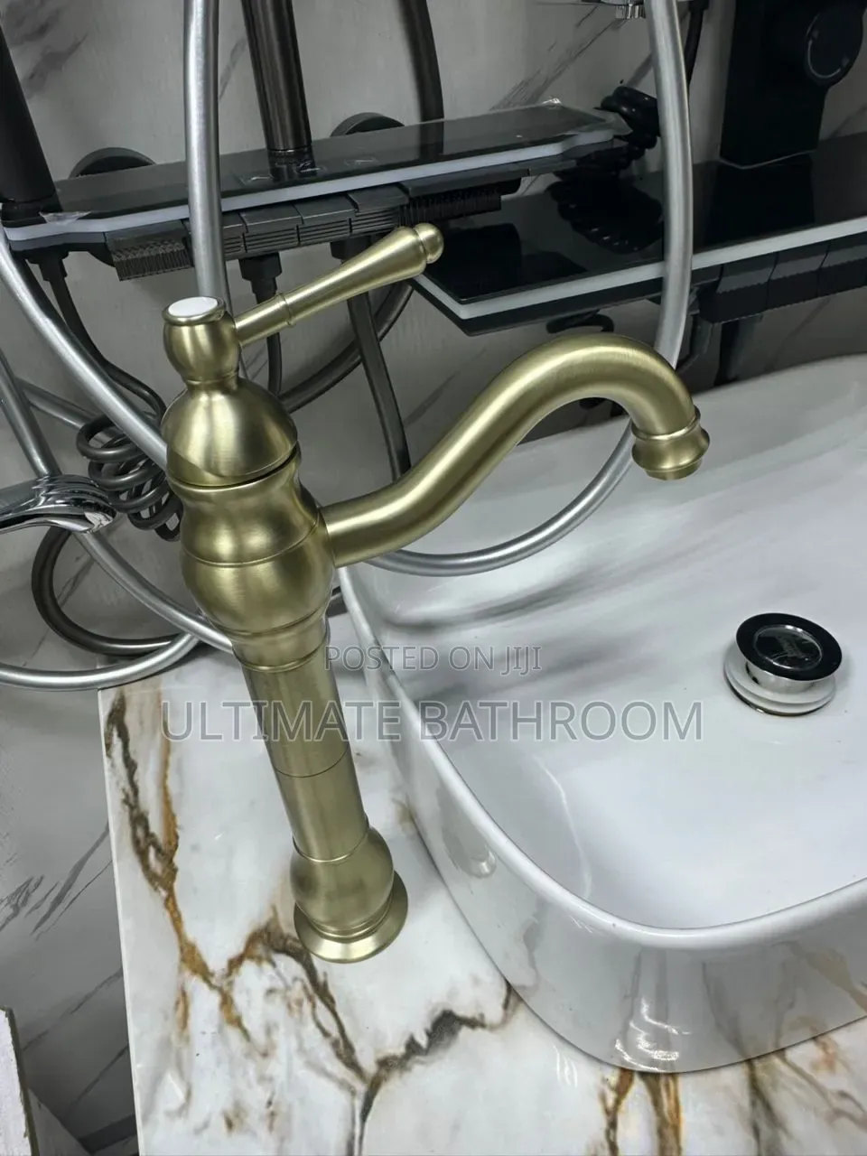 Brush Gold Cobra Cabinet Basin Mixer Tap
