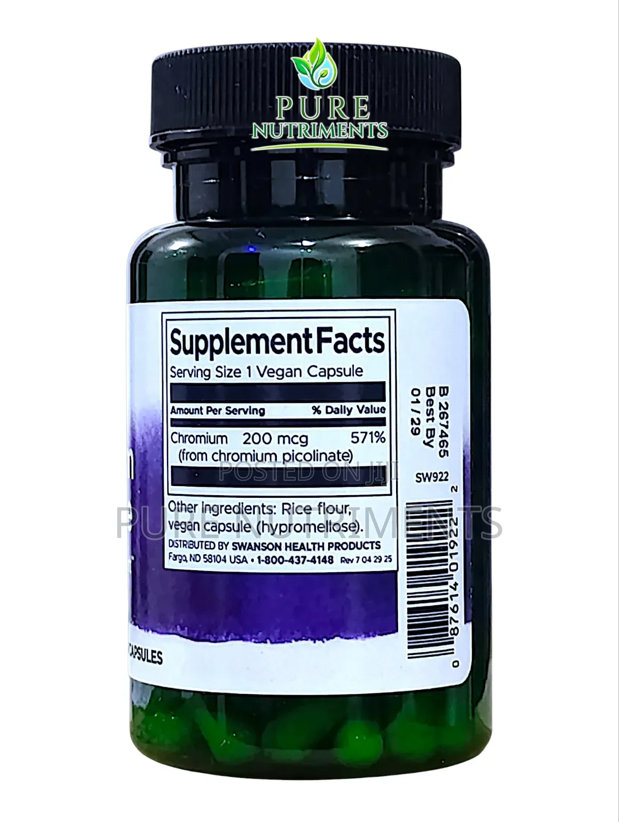 Swanson Chromium Picolinate 200mcg 200 Vegan Caps_ Blood Sugar Support