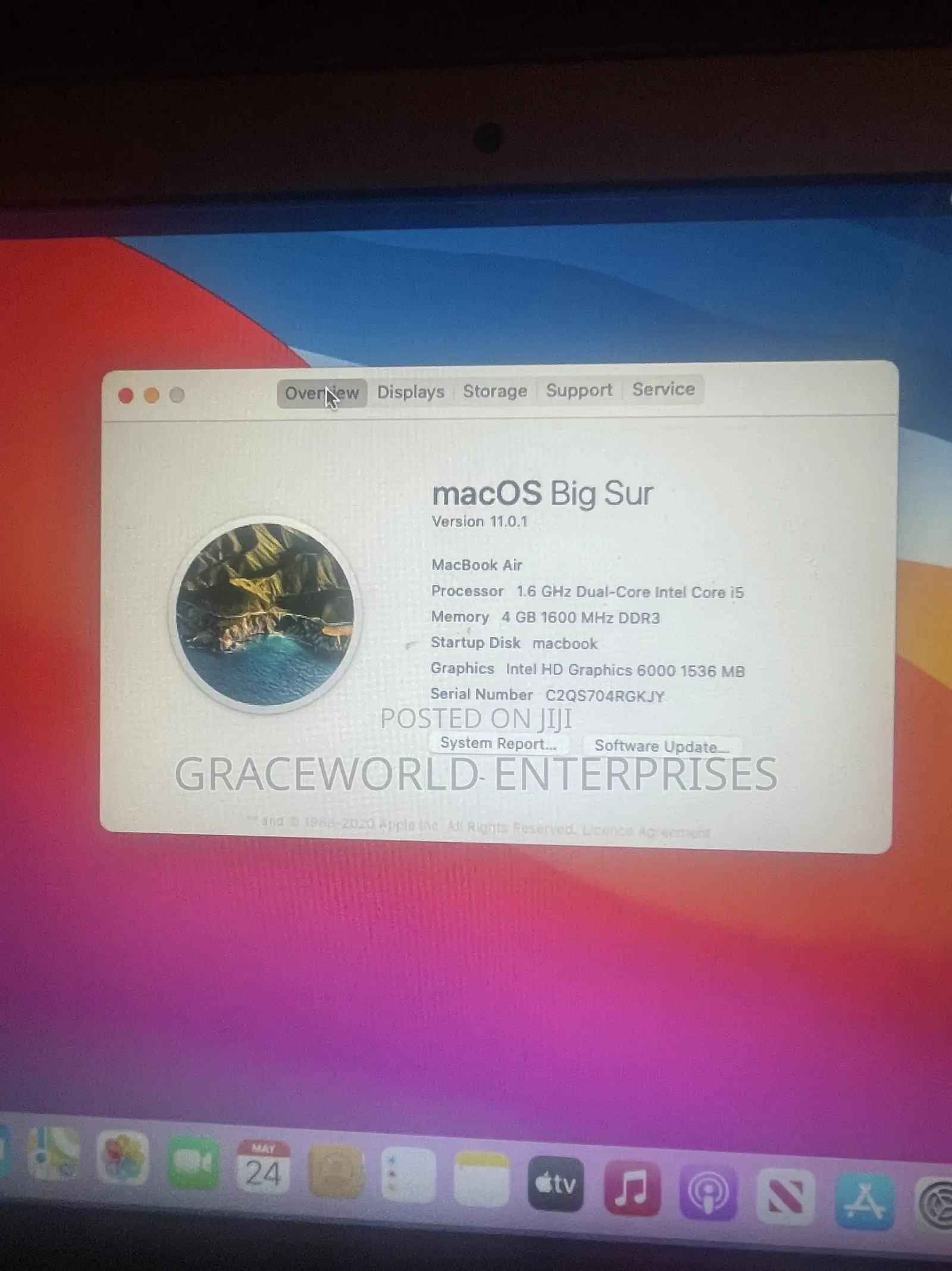 Laptop Apple MacBook Air 2015 4GB Intel Core i5 HDD 128GB