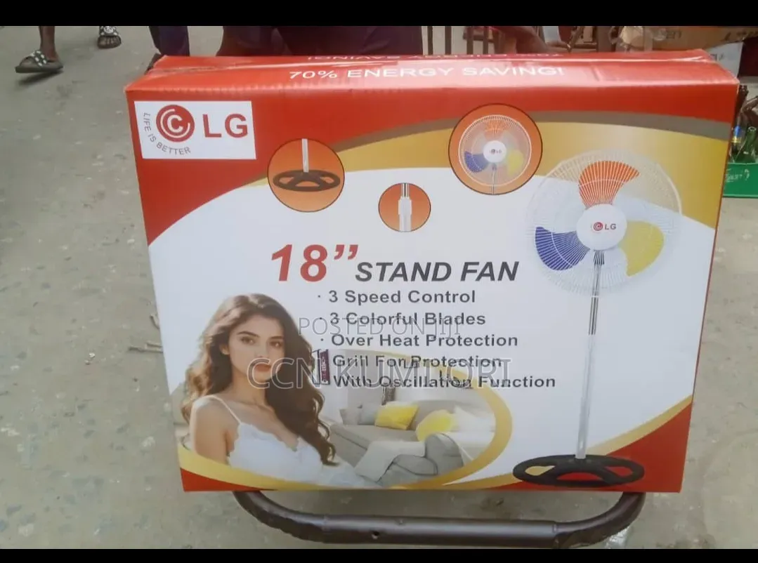 Lg 18-Inch Standing Fan With 3 Speed Blades.