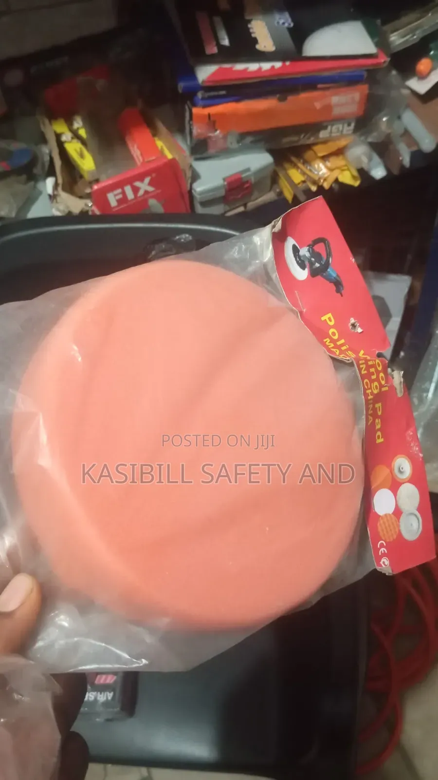 Waffle-patterned Orange Foam Sponge