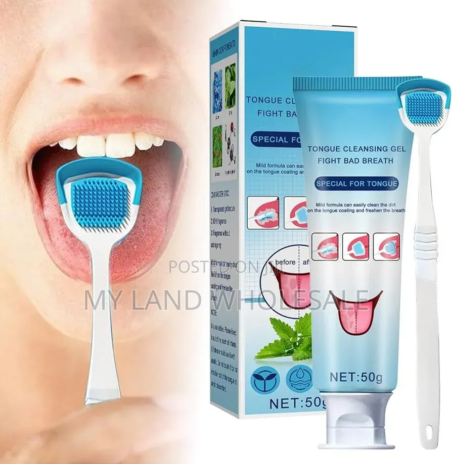 Tongue Cleansing Gel With Tongue Scraper/Cure Mouth Odour