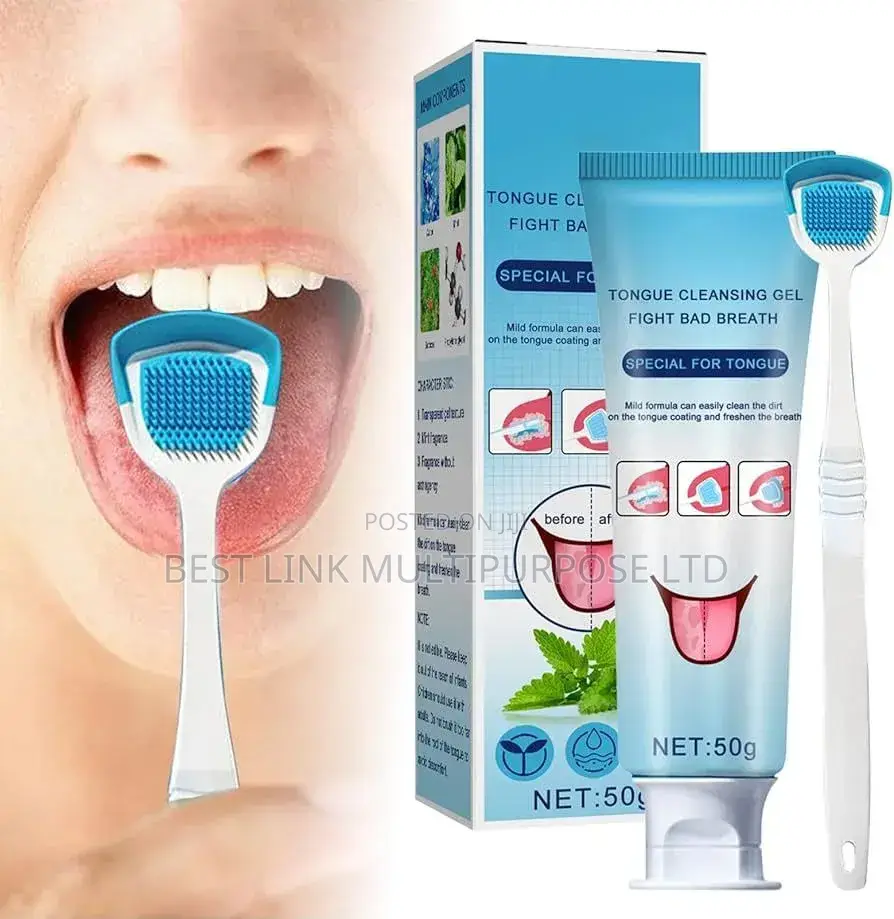 Tongue Cleansing Gel With Tongue Scraper/Cure Mouth Odour