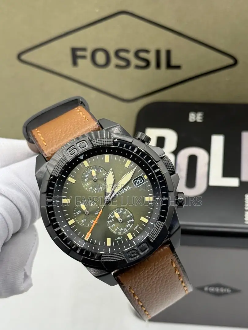 High Quality Luxury Fossil Leather Wristwatch